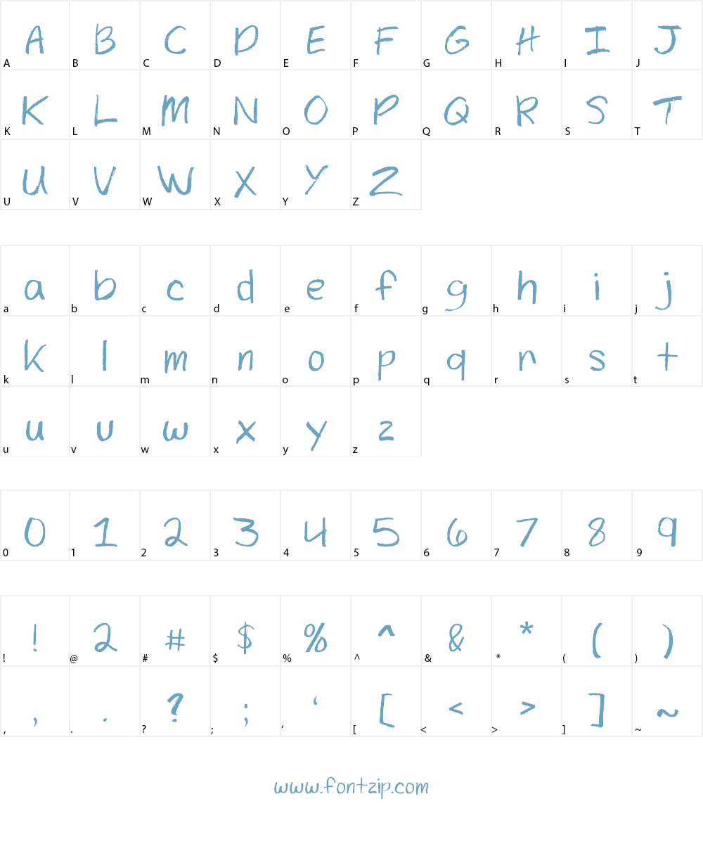 Texas Woman Demo Font Character